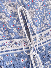 Load image into Gallery viewer, Mini Dress, Boho dress, Porcelain Floral Print