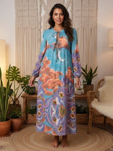 Load image into Gallery viewer, Star and Moon Print,Boho Maxi Dress,Beach Bohemian Dress