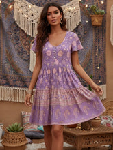 Load image into Gallery viewer, Floral print , Bohemian mini dress,Boho dresses