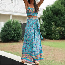 Load image into Gallery viewer, Boho Sets, Floral Print ,Pants and Tops Outfits