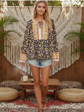 Load image into Gallery viewer, Boho Blouse Shirt,Bohemian Blusas,Floral Print