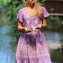 Load image into Gallery viewer, Floral print , Bohemian mini dress,Boho dresses