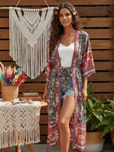 Load image into Gallery viewer, Bohemian Kimono Maxi Robe ,Boho Cover-ups