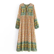 Load image into Gallery viewer, Elaphant Floral,Bohemian Maxi Dress,Boho Dress