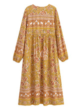 Load image into Gallery viewer, Boho Dress, Bohemian Maxi Dress,Multi Floral print