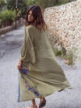Load image into Gallery viewer, Embroidery Floral Print Kimono, Bohemian Cover-up