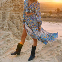Load image into Gallery viewer, Floral Print ,Bohemian Skirt, Boho Maxi Skirts