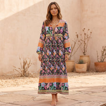 Load image into Gallery viewer, Wild Flower ,Beach Bohemian Maxi Dress, Boho Dress