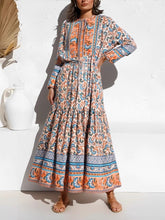 Load image into Gallery viewer, Lace-up Tassel,Bohemian Maxi Dresses, Boho Dress