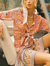 Load image into Gallery viewer, Boho Blouse, Vintage beach Shirt,Floral print