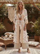 Load image into Gallery viewer, Boho Kimono,Bikini Cover-ups ,Gypsy Green Floral