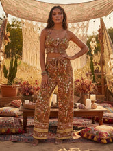 Load image into Gallery viewer, Floral Print,Two Piece Outfits , Boho Sets