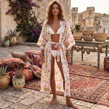 Load image into Gallery viewer, Boho Kimono,Gypsy Floral ,Bohemian Robe