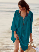 Load image into Gallery viewer, White Tassel ,Bohemian Mini Dress,Boho Cover-ups