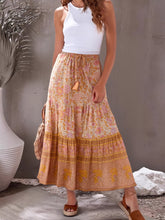 Load image into Gallery viewer, Pink Floral Printed ,Boho Skirt ,Maxi Skirt