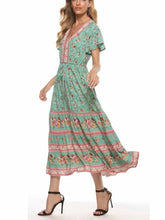 Load image into Gallery viewer, Maxi Dress, Boho Sundress,Floral Print