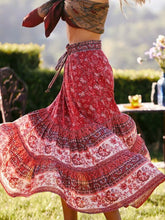 Load image into Gallery viewer, Boho Skirt, Maxi Skirt, Wild Flower