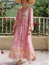 Load image into Gallery viewer, Floral Print,Bohemian Maxi Dress ,Boho Dress