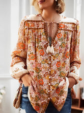 Load image into Gallery viewer, Floral printed, Boho shirts,bohemian blouse
