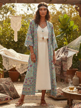 Load image into Gallery viewer, Bohemian Printed Rayon Kimono Robe - Long Floral Summer Cardigan Cover-Up