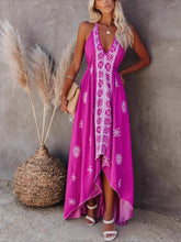 Load image into Gallery viewer, Floral Print ,Backless Sexy Maxi Dres,Vacation Boho Dress