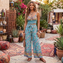 Load image into Gallery viewer, Boho Sets, Floral Print ,Pants and Tops Outfits