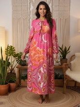 Load image into Gallery viewer, Star and Moon Print,Boho Maxi Dress,Beach Bohemian Dress