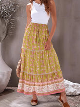 Load image into Gallery viewer, Boho Skirt, Maxi Skirt, Yellow Wild Flower
