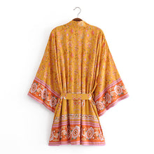 Load image into Gallery viewer, Floral Print,Boho Cover-ups, Bohemian Kimono