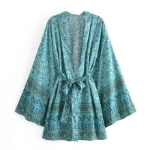 Load image into Gallery viewer, Bohemian Robe ,Boho Kimono,Floral Print