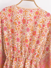Load image into Gallery viewer, Pink Floral,Maxi Dress, Boho Dress Kaftan
