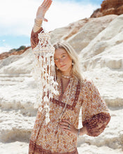 Load image into Gallery viewer, Pink floral print, Bohemian midi dress ,Boho sundress