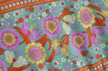 Load image into Gallery viewer, Green Floral Bohemian Maxi Dress,Rayon Cotton Boho Dress