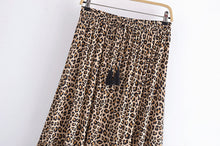 Load image into Gallery viewer, Leopard Print Bohemian Skirt,Rayon Cotton Maxi Boho Skirts