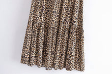 Load image into Gallery viewer, Leopard Print Bohemian Skirt,Rayon Cotton Maxi Boho Skirts