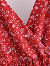 Load image into Gallery viewer, Strap Mini Dress, Boho Dress,Floral Print