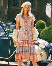 Load image into Gallery viewer, Floral print,Bohemian maxi sundress, Boho dress