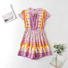 Load image into Gallery viewer, Floarl print,Boho Bodysuits  , bohemian  Rompers Jumpsuit
