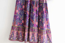Load image into Gallery viewer, Purple Floral Print,Bohemian Maxi Dress,Boho Dress