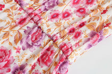 Load image into Gallery viewer, Floral Print V-neck,Boho Sundress,Boho Mini Dress