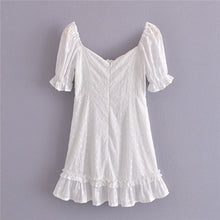 Load image into Gallery viewer, White hollow out ,Bohemian mini dress, Boho dresses