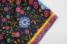 Load image into Gallery viewer, Boho Kimono, Beach Robe,Navy Floral