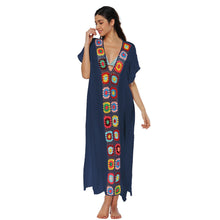 Load image into Gallery viewer, Embroidery Floral,Bohemian Maxi Dress ,Boho Sundress