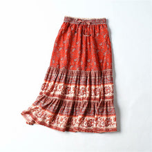 Load image into Gallery viewer, Boho Skirt, Maxi Skirt, Wild Flower