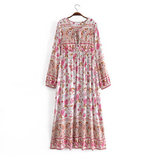 Load image into Gallery viewer, Floral Print ,Bohemian Maxi Dress,Boho Dress