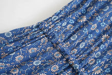 Load image into Gallery viewer, Floral Print Sundress,off shoulder Boho dress ,Midi Dress