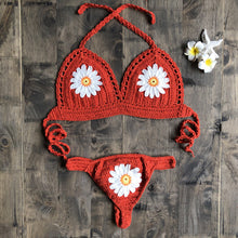 Load image into Gallery viewer, Hollow floral Pattern,Bikini Swimsuit,Biquini Swim Beachwear