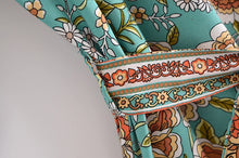 Load image into Gallery viewer, Horse Floral print , Bohemian kimono ,Boho cover-ups