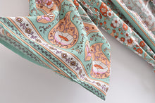 Load image into Gallery viewer, Green Floral Print , Bohemian Blouses,Boho Kimono