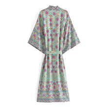 Load image into Gallery viewer, Bohemian Printed Rayon Kimono Robe - Long Floral Summer Cardigan Cover-Up